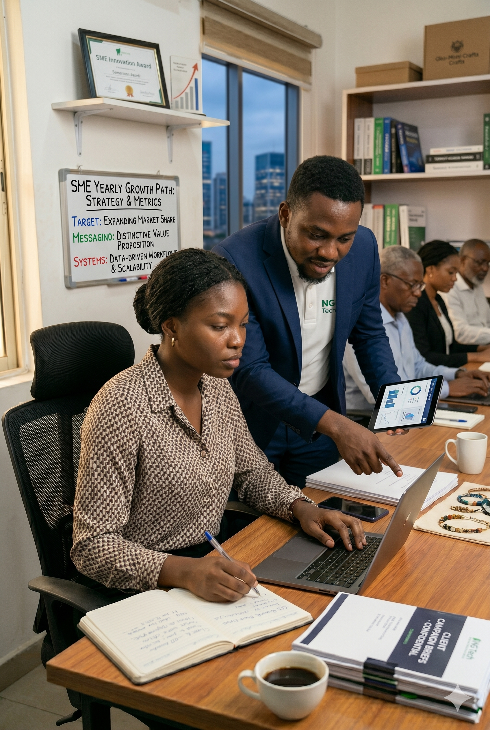 A professional team of Black creatives collaborating